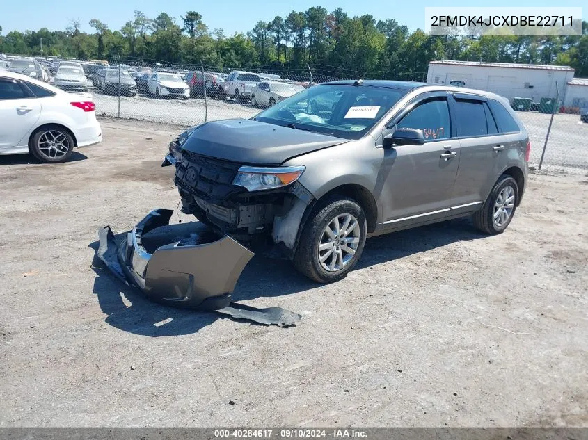 2013 Ford Edge Sel VIN: 2FMDK4JCXDBE22711 Lot: 40284617