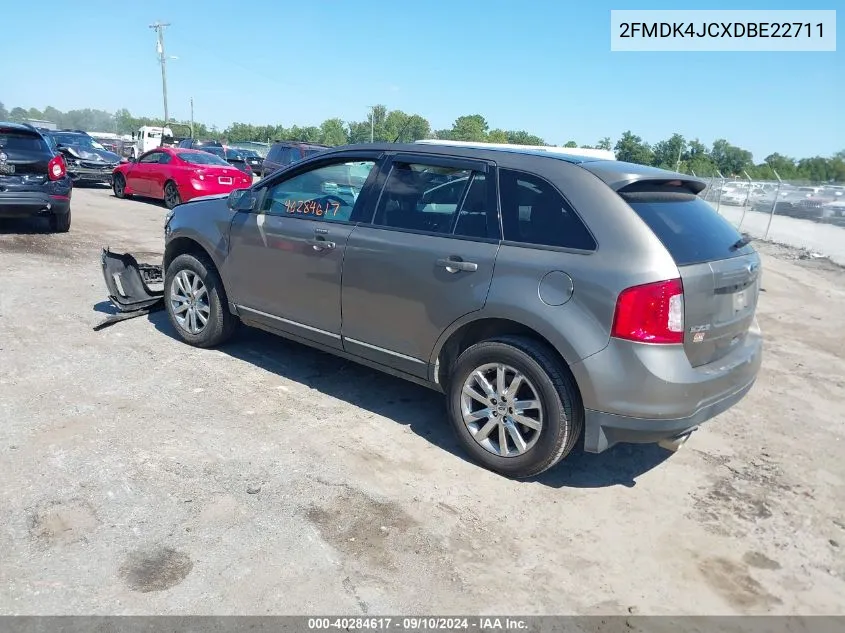 2013 Ford Edge Sel VIN: 2FMDK4JCXDBE22711 Lot: 40284617