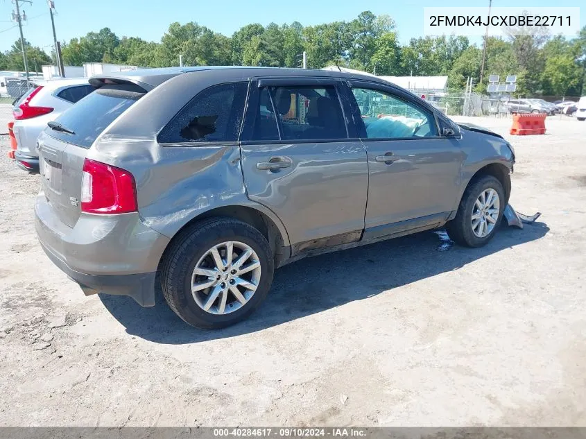 2013 Ford Edge Sel VIN: 2FMDK4JCXDBE22711 Lot: 40284617