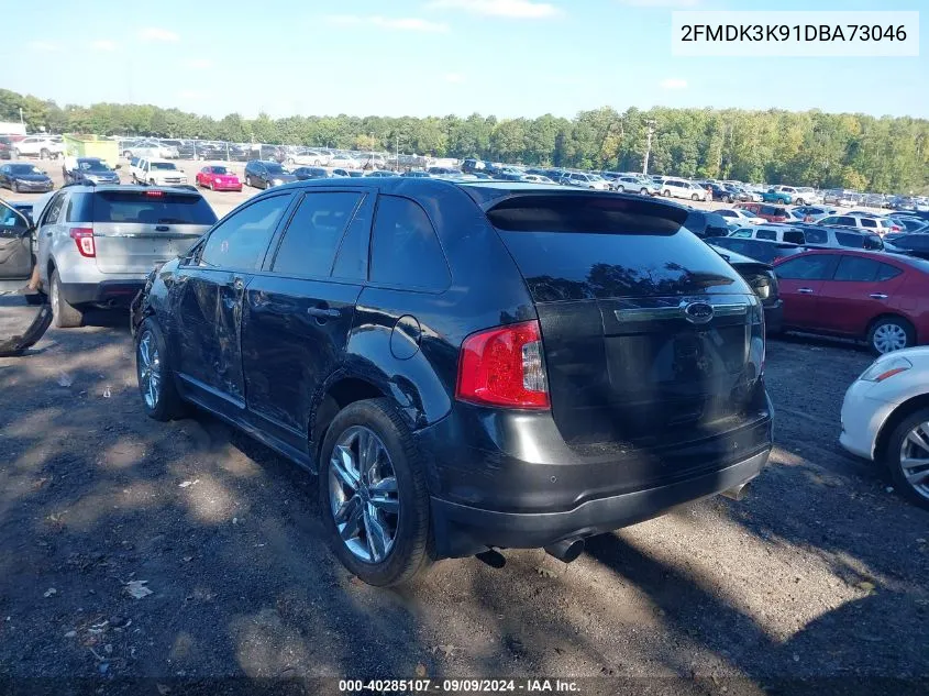 2013 Ford Edge Limited VIN: 2FMDK3K91DBA73046 Lot: 40285107