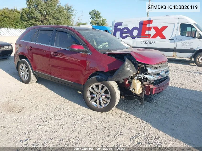 2013 Ford Edge Limited VIN: 2FMDK3KC4DBB20419 Lot: 40291166