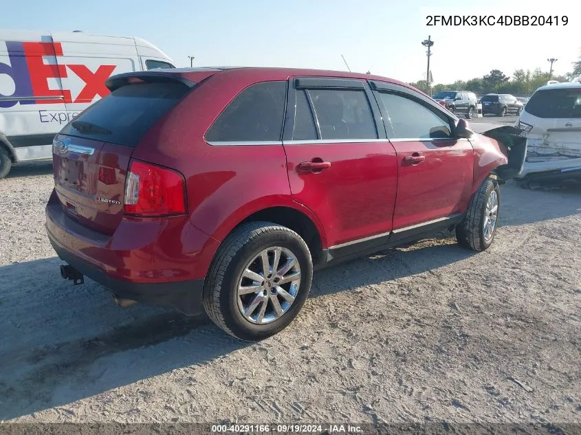 2013 Ford Edge Limited VIN: 2FMDK3KC4DBB20419 Lot: 40291166