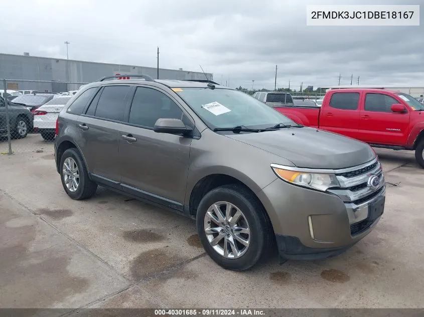 2013 Ford Edge Sel VIN: 2FMDK3JC1DBE18167 Lot: 40301685