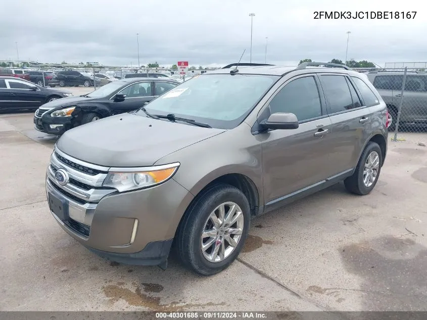 2013 Ford Edge Sel VIN: 2FMDK3JC1DBE18167 Lot: 40301685