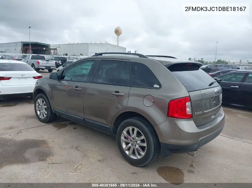 2013 Ford Edge Sel VIN: 2FMDK3JC1DBE18167 Lot: 40301685