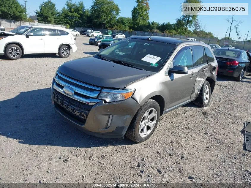 2013 Ford Edge Sel VIN: 2FMDK3JC9DBE36075 Lot: 40302534