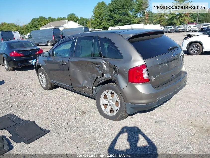 2013 Ford Edge Sel VIN: 2FMDK3JC9DBE36075 Lot: 40302534