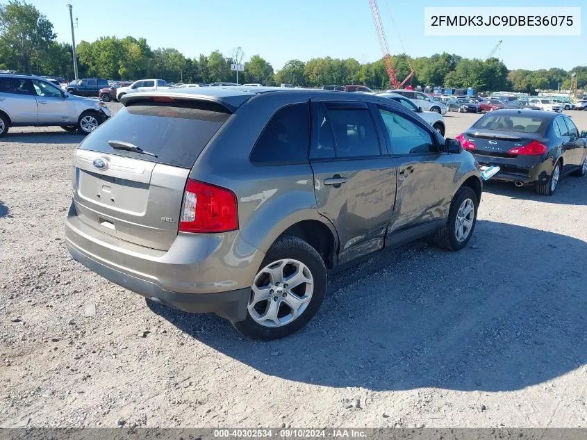 2013 Ford Edge Sel VIN: 2FMDK3JC9DBE36075 Lot: 40302534