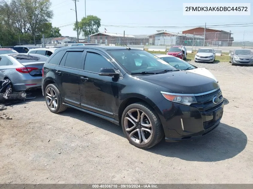 2013 Ford Edge Sport VIN: 2FMDK3AK6DBC44572 Lot: 40306710