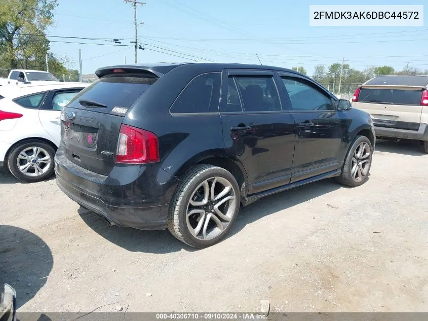 2013 Ford Edge Sport VIN: 2FMDK3AK6DBC44572 Lot: 40306710