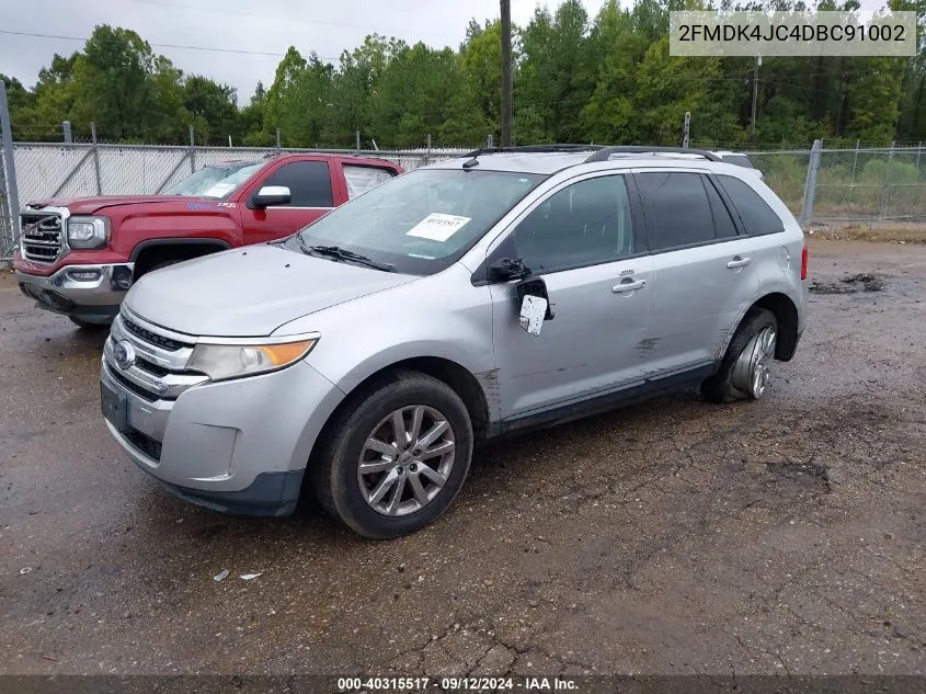 2013 Ford Edge Sel VIN: 2FMDK4JC4DBC91002 Lot: 40315517