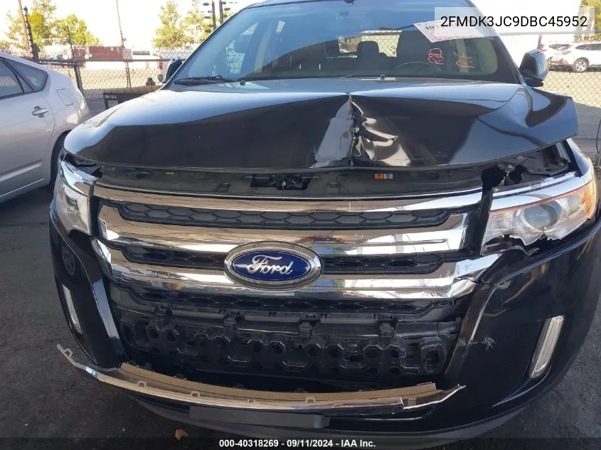 2013 Ford Edge Sel VIN: 2FMDK3JC9DBC45952 Lot: 40318269