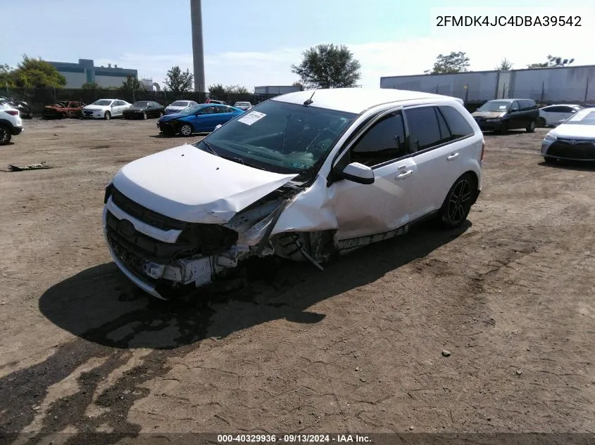 2013 Ford Edge Sel VIN: 2FMDK4JC4DBA39542 Lot: 40329936