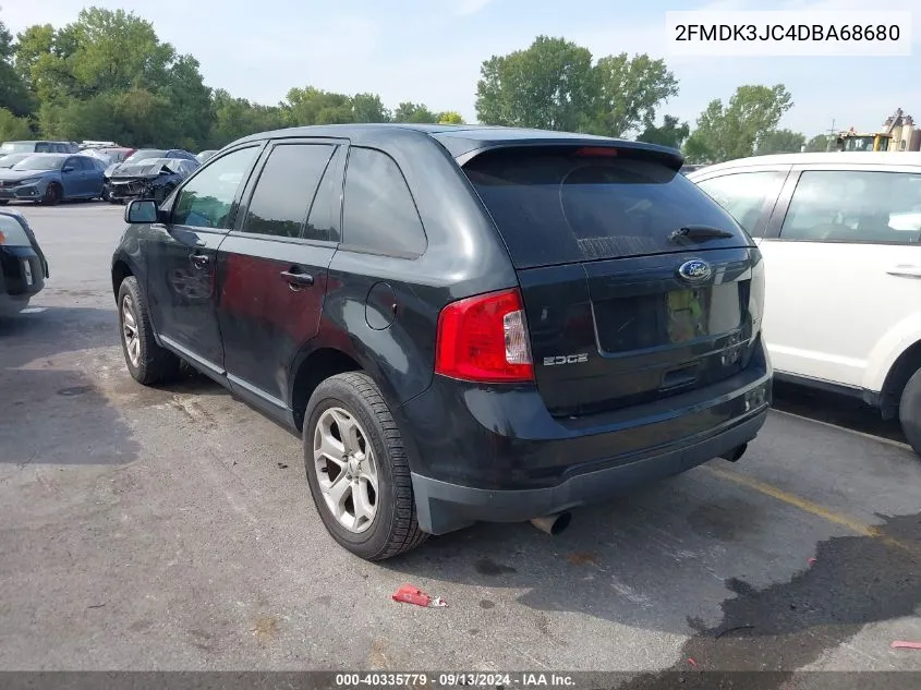 2013 Ford Edge Sel VIN: 2FMDK3JC4DBA68680 Lot: 40335779