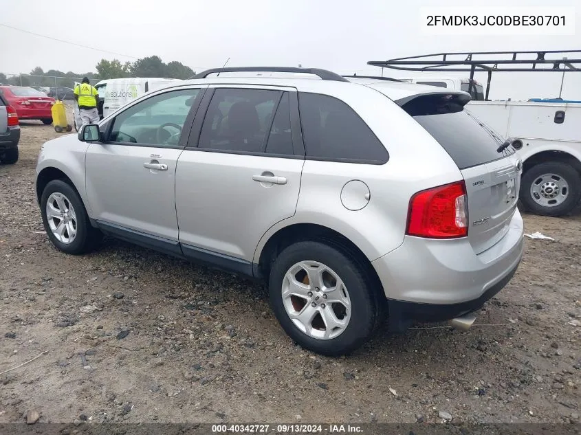 2013 Ford Edge Sel VIN: 2FMDK3JC0DBE30701 Lot: 40342727