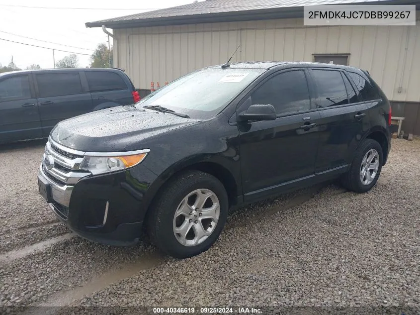 2013 Ford Edge Sel VIN: 2FMDK4JC7DBB99267 Lot: 40346619