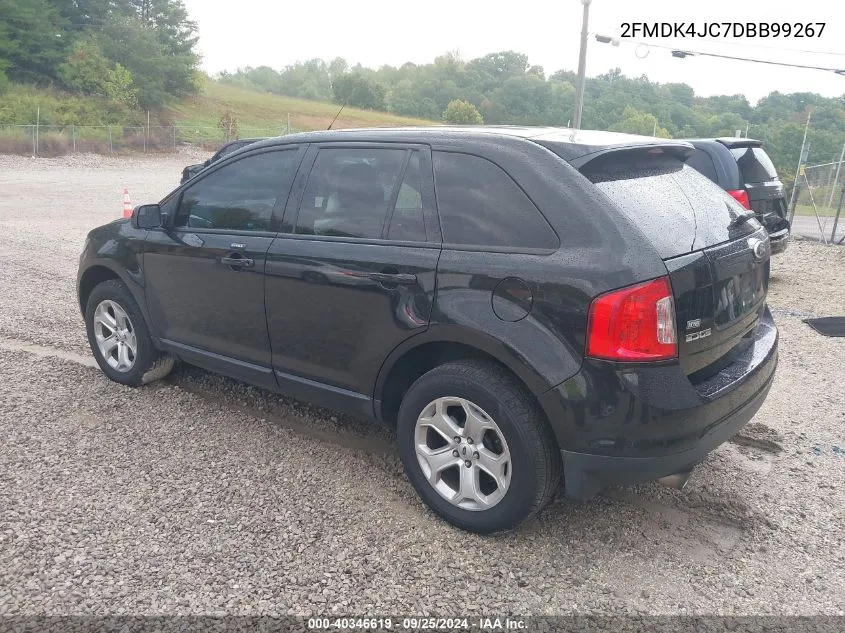 2013 Ford Edge Sel VIN: 2FMDK4JC7DBB99267 Lot: 40346619