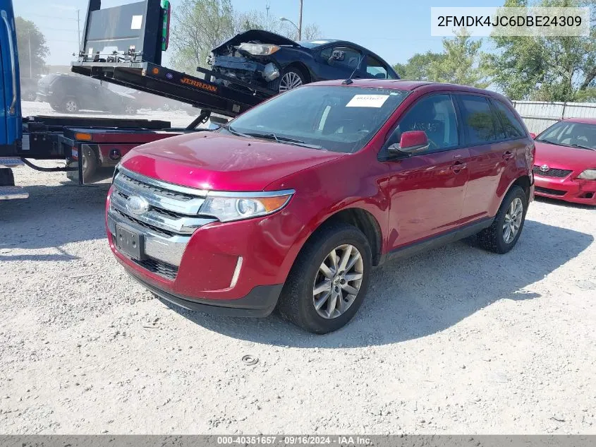 2013 Ford Edge Sel VIN: 2FMDK4JC6DBE24309 Lot: 40351657