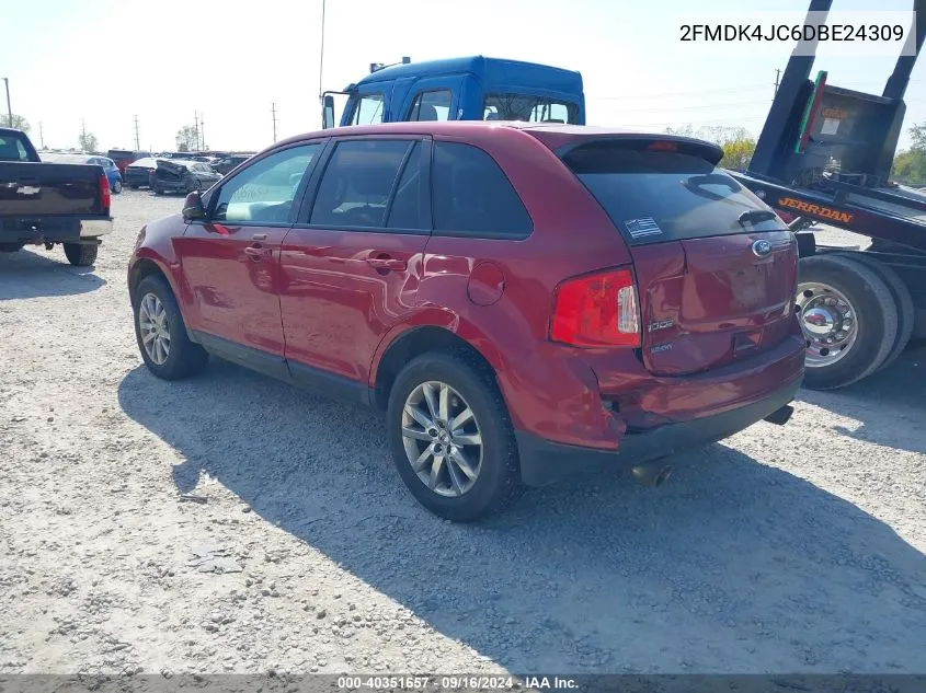 2013 Ford Edge Sel VIN: 2FMDK4JC6DBE24309 Lot: 40351657