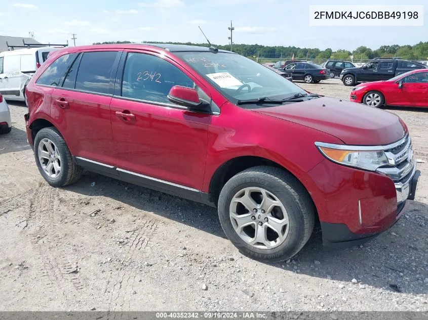 2013 Ford Edge Sel VIN: 2FMDK4JC6DBB49198 Lot: 40352342