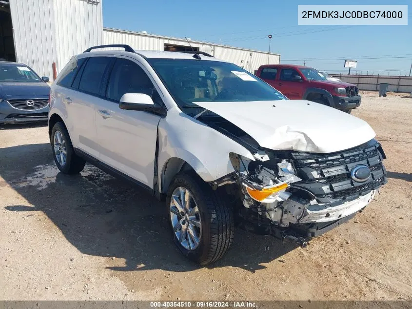 2013 Ford Edge Sel VIN: 2FMDK3JC0DBC74000 Lot: 40354510