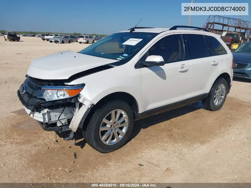 2FMDK3JC0DBC74000 2013 Ford Edge Sel