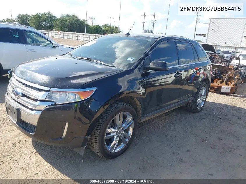 2013 Ford Edge Limited VIN: 2FMDK3KC7DBB64415 Lot: 40372908