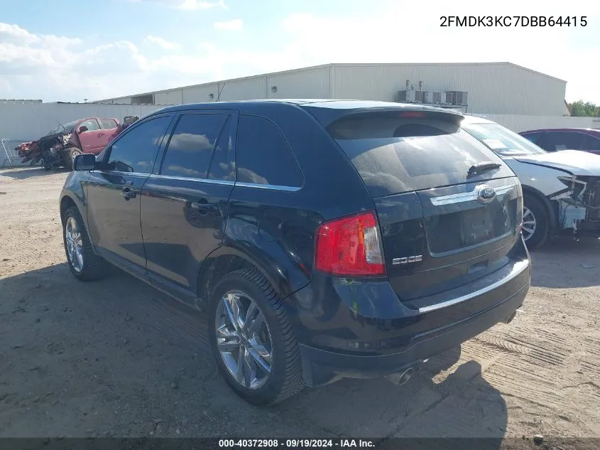 2013 Ford Edge Limited VIN: 2FMDK3KC7DBB64415 Lot: 40372908