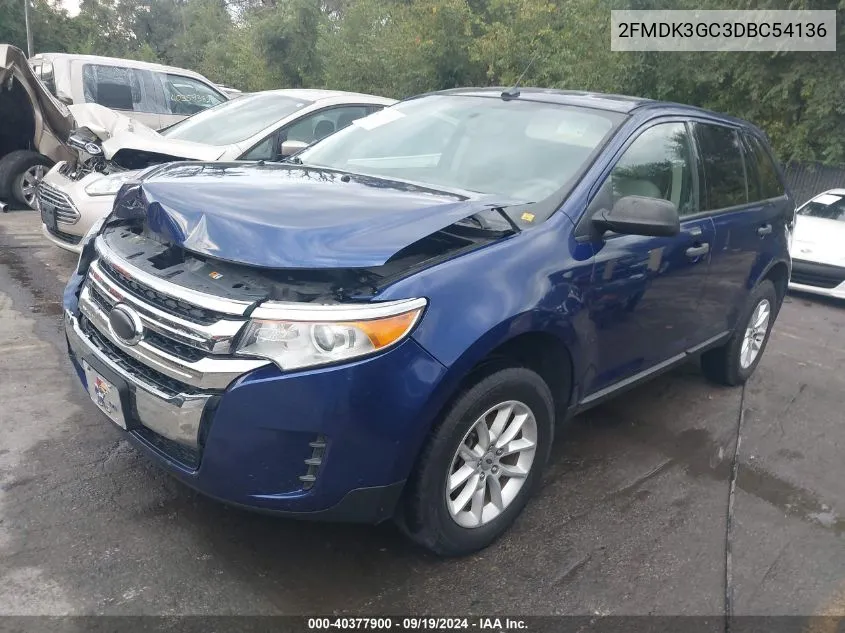 2013 Ford Edge Se VIN: 2FMDK3GC3DBC54136 Lot: 40377900