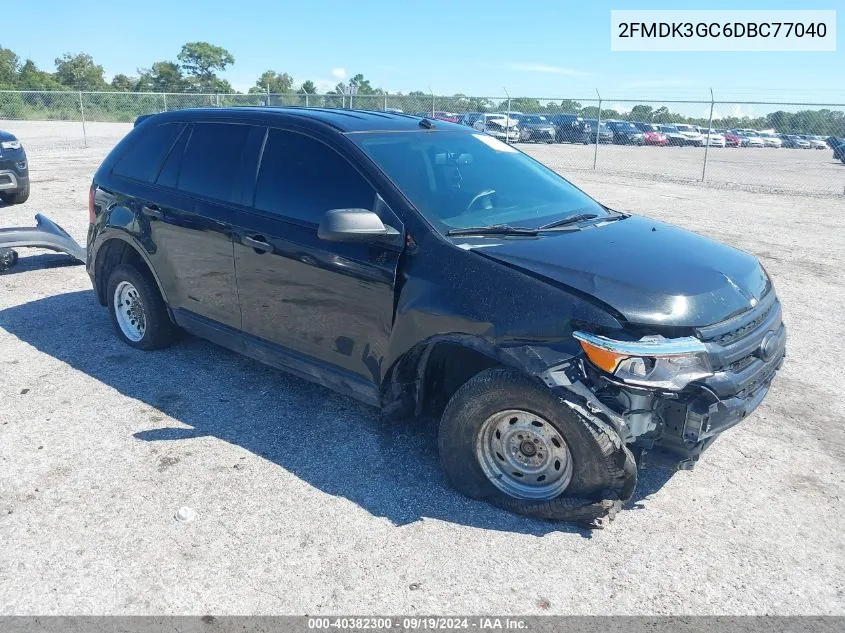 2013 Ford Edge Se VIN: 2FMDK3GC6DBC77040 Lot: 40382300