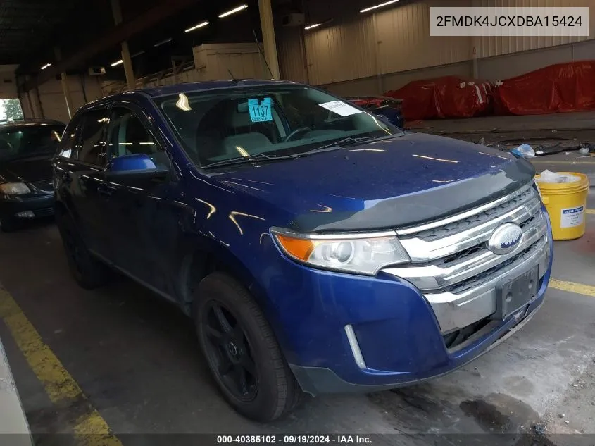 2013 Ford Edge Sel VIN: 2FMDK4JCXDBA15424 Lot: 40385102