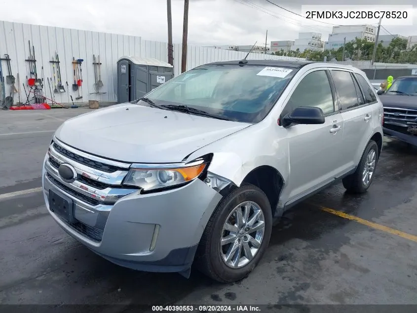 2013 Ford Edge Sel VIN: 2FMDK3JC2DBC78520 Lot: 40390553