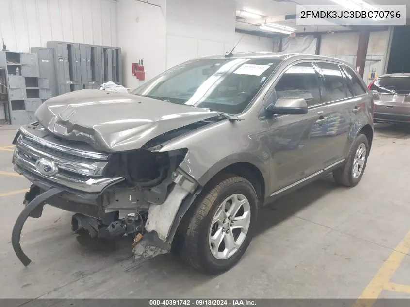 2013 Ford Edge Sel VIN: 2FMDK3JC3DBC70796 Lot: 40391742