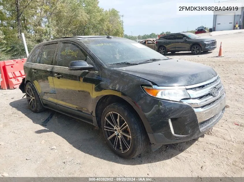 2013 Ford Edge Limited VIN: 2FMDK3K98DBA04919 Lot: 40392902