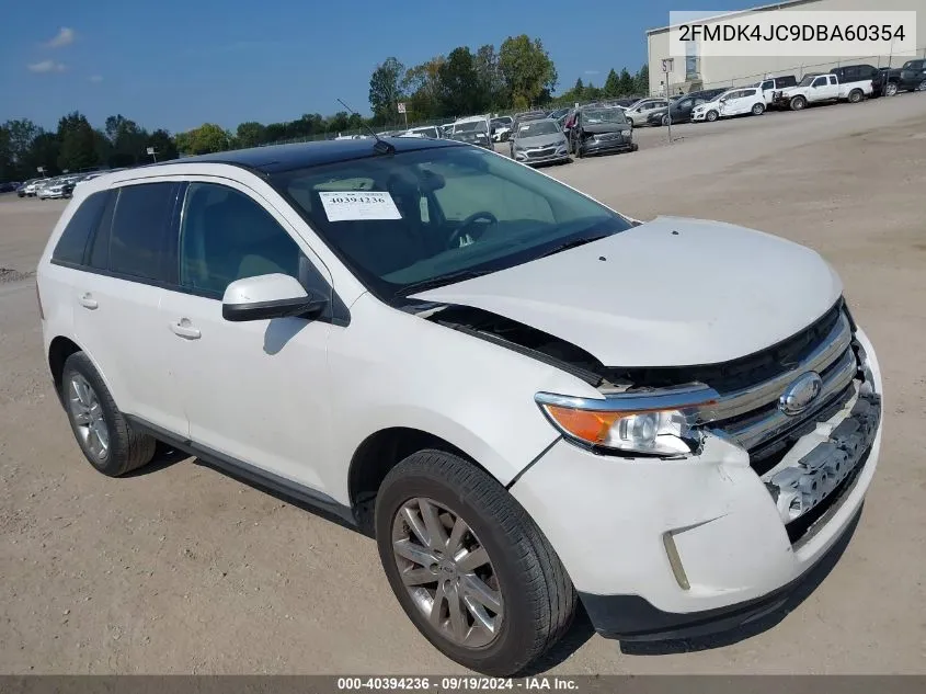 2013 Ford Edge Sel VIN: 2FMDK4JC9DBA60354 Lot: 40394236