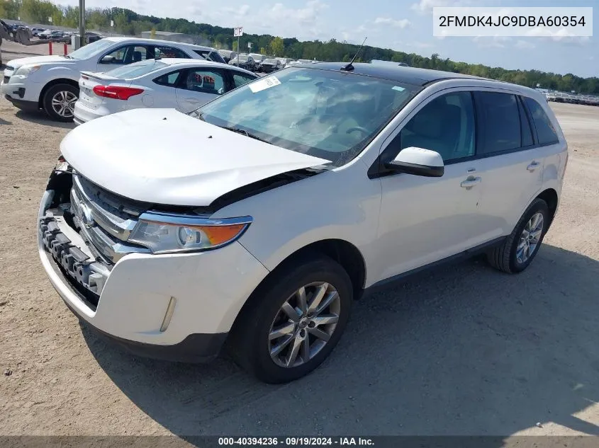 2013 Ford Edge Sel VIN: 2FMDK4JC9DBA60354 Lot: 40394236