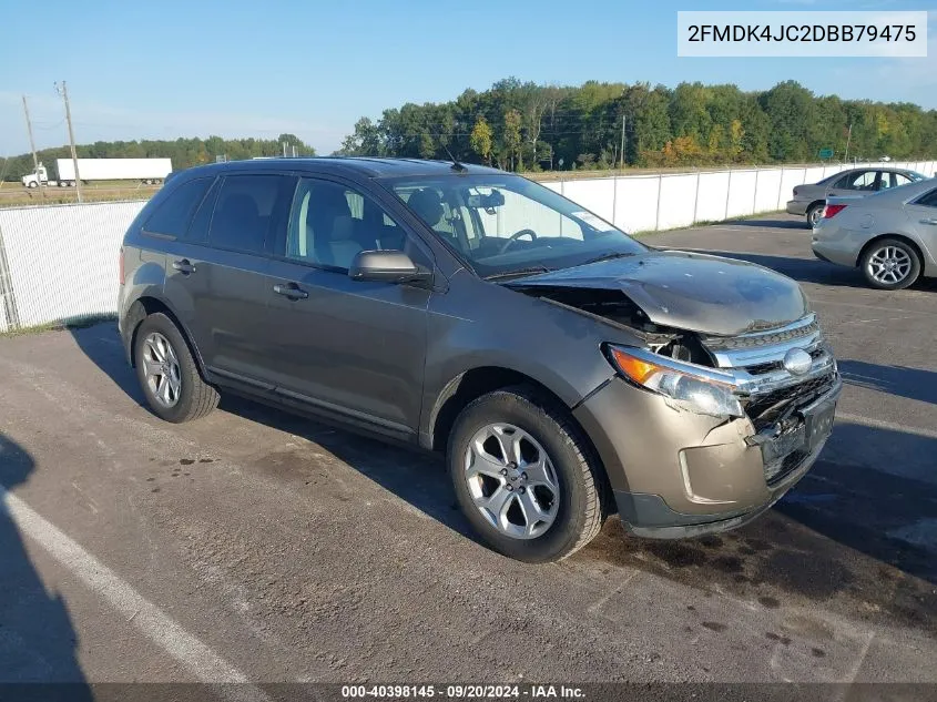 2013 Ford Edge Sel VIN: 2FMDK4JC2DBB79475 Lot: 40398145