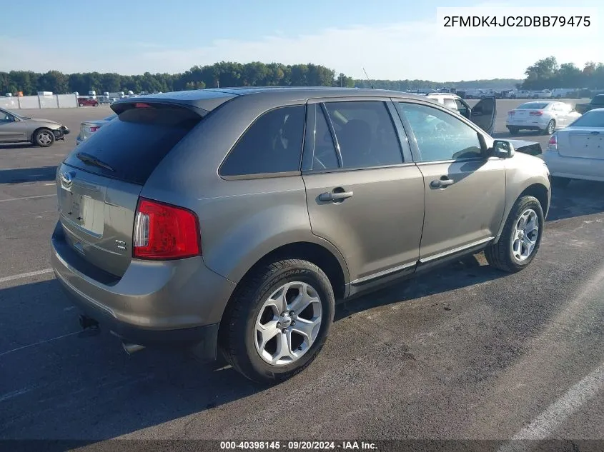 2013 Ford Edge Sel VIN: 2FMDK4JC2DBB79475 Lot: 40398145