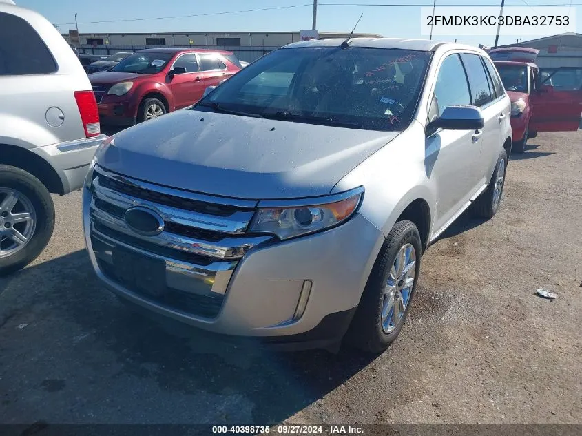 2013 Ford Edge Limited VIN: 2FMDK3KC3DBA32753 Lot: 40398735