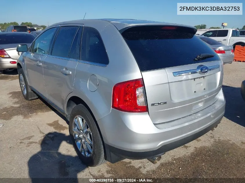 2013 Ford Edge Limited VIN: 2FMDK3KC3DBA32753 Lot: 40398735