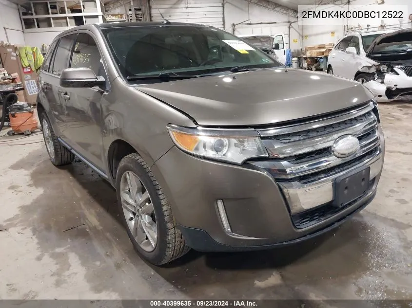 2013 Ford Edge Limited VIN: 2FMDK4KC0DBC12522 Lot: 40399635