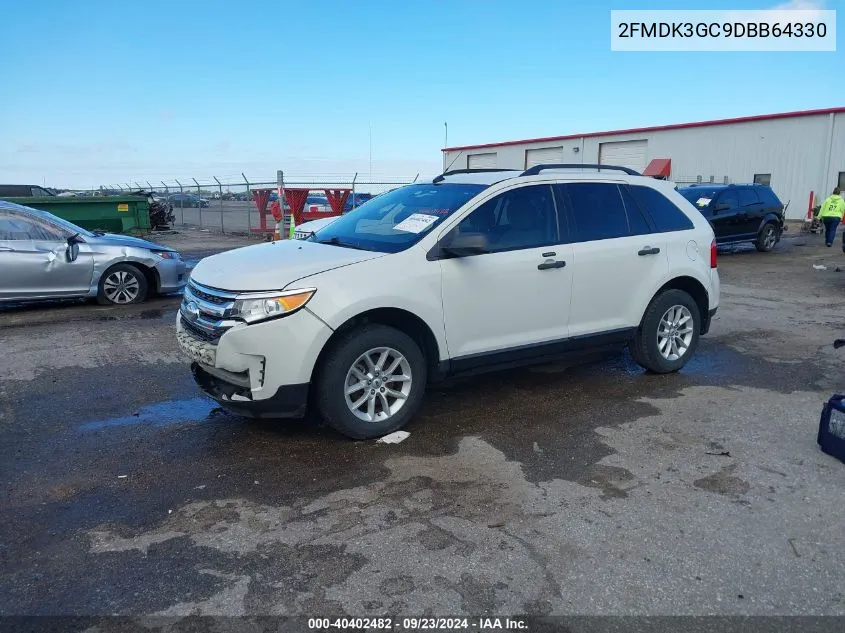 2013 Ford Edge Se VIN: 2FMDK3GC9DBB64330 Lot: 40402482