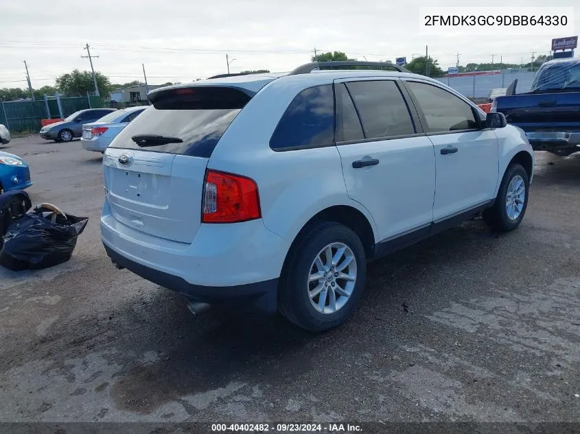 2013 Ford Edge Se VIN: 2FMDK3GC9DBB64330 Lot: 40402482