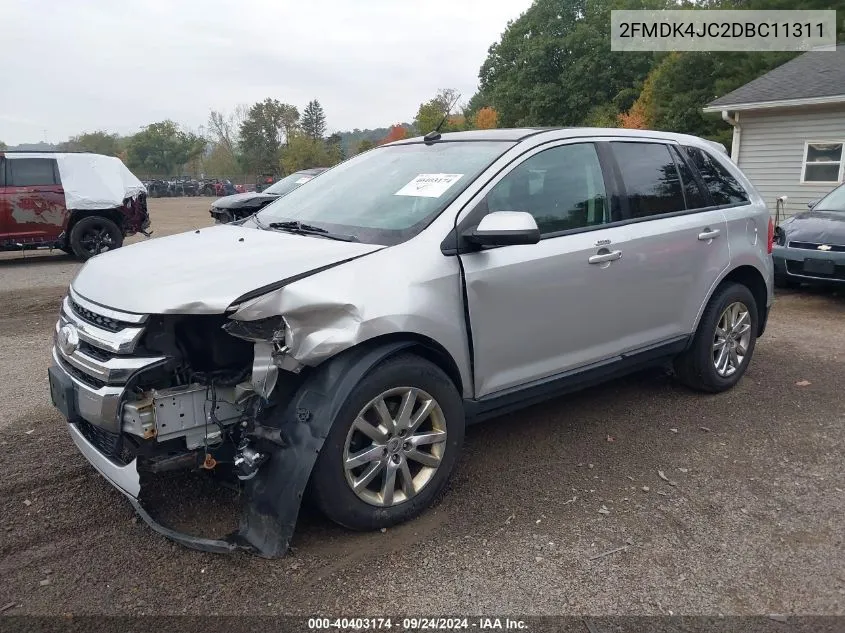 2013 Ford Edge Sel VIN: 2FMDK4JC2DBC11311 Lot: 40403174