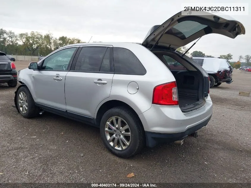 2013 Ford Edge Sel VIN: 2FMDK4JC2DBC11311 Lot: 40403174