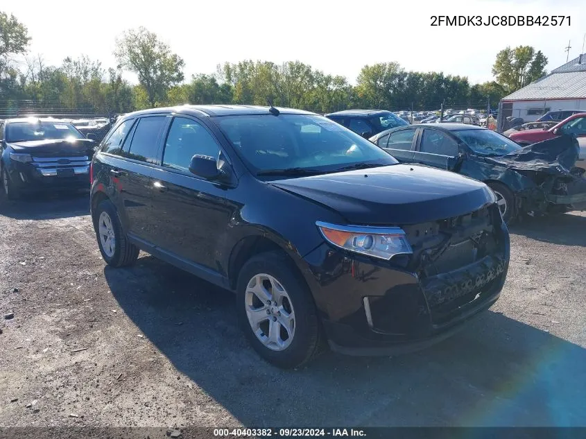 2013 Ford Edge Sel VIN: 2FMDK3JC8DBB42571 Lot: 40403382