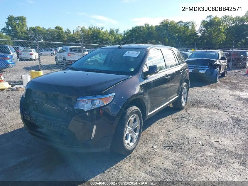 2013 Ford Edge Sel VIN: 2FMDK3JC8DBB42571 Lot: 40403382