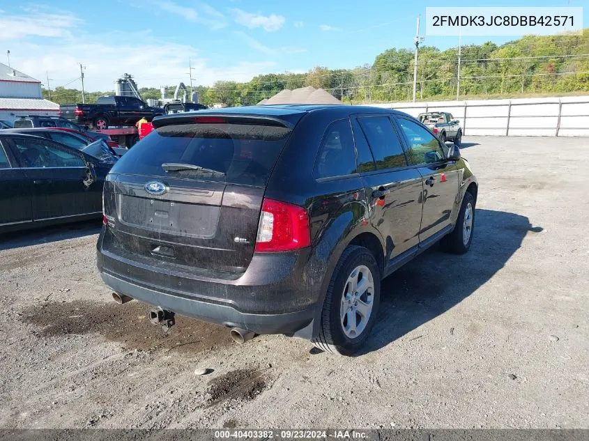 2013 Ford Edge Sel VIN: 2FMDK3JC8DBB42571 Lot: 40403382