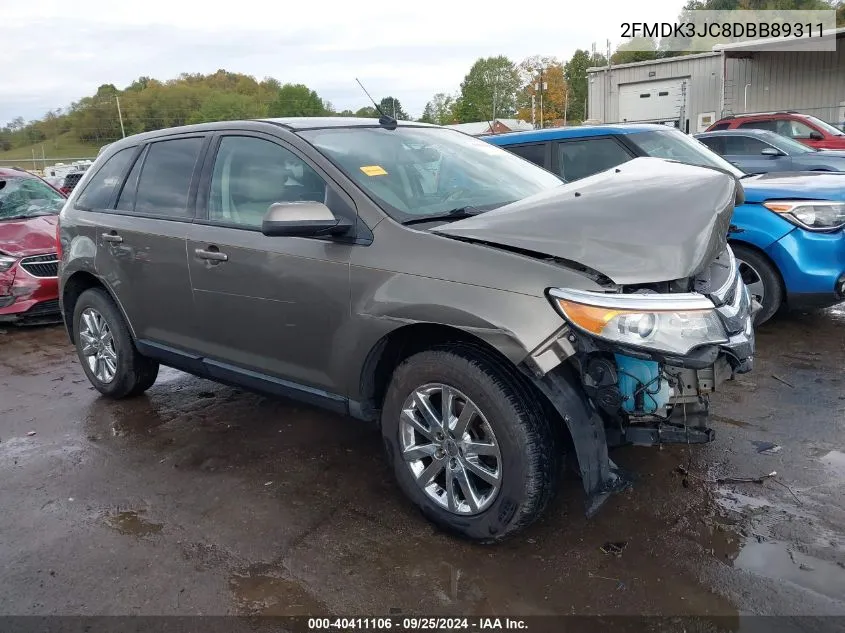 2013 Ford Edge Sel VIN: 2FMDK3JC8DBB89311 Lot: 40411106