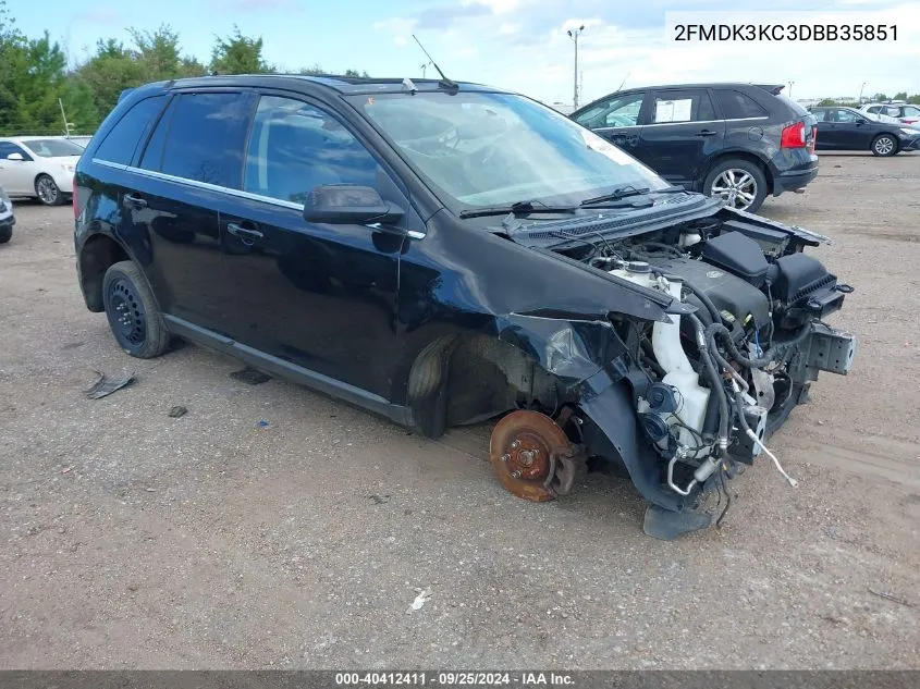 2013 Ford Edge Limited VIN: 2FMDK3KC3DBB35851 Lot: 40412411